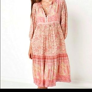 Spell Poinciana boho dress in cotton candy